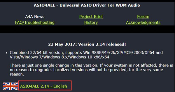 asio drivers for win 10