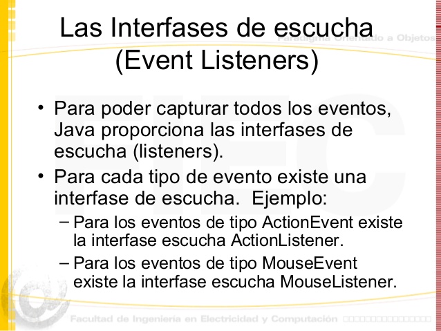event listeners in java